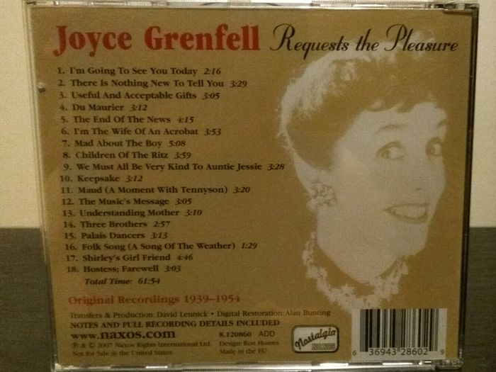 Joyce Grenfell  Requests The Pleasure (1939-1954) CD Album
