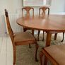 Mid-century extendable dining table & vintage chairs Image 8