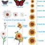 35pcs Butterfly Embroidered Iron on Patches Sunflower Cute Sew On Applique Patches for Clothing Iron on Patches for Jeans Clothing Hats Bags Arts Crafts (FREE POSTAGE) Image 5