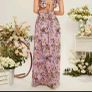 Pink Floral Summer Maxi Dress Image 3