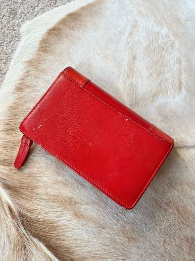 Visconti Womens Red Leather Wallet purse Genuine Leather