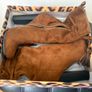 Ladies suede high-heeled boots size Uk4 Eur37 Image 3