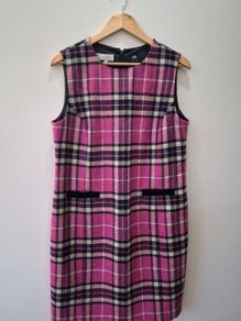 Hobbs Pink.tweed Pinafore Style Dress Sz 14 Jr