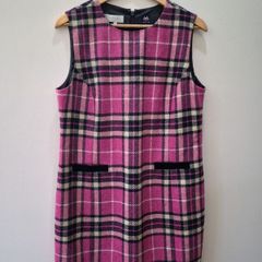 Hobbs Pink.tweed Pinafore Style Dress Sz 14 Jr