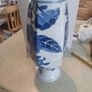 VINTAGE blue and white Chinese vase with floral design, 35 CM. TALL Image 10