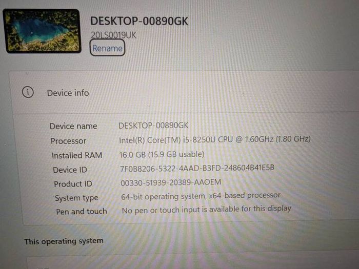 Lenovo ThinkPad L480 (16GB RAM, Win 11 Pro)