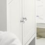 White Freestanding Bathroom Cabinet with Shelves and Cupboard Image 3