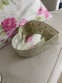 ShabbyChic Love Heart Mirror Tray