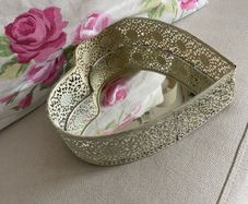 ShabbyChic Love Heart Mirror Tray