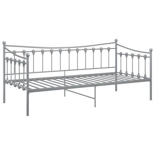 Sofa Bed Frame Grey Metal 90x200 cm