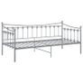 Sofa Bed Frame Grey Metal 90x200 cm Image 5