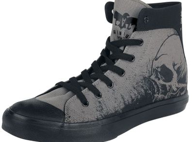 Men's Black Premium Skull High Trainers in Size 11 (45) (Brand New in the Box)