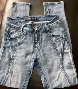 MyChristy grey washed biker jeans Size 40/L
