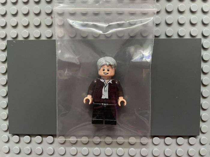 lego Star Wars sw0675 Han Solo minifigure, Old (Lopsided Grin)