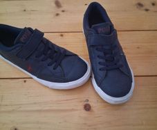 Ralph Lauren Navy polo trainers UK 2