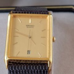 Seiko 7N22 5A49 Man's Tank Style Watch