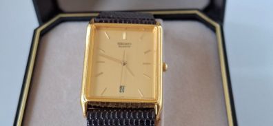 Seiko 7N22 5A49 Man's Tank Style Watch