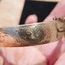 Vintage 9ct Yellow Gold Floral Pattern Bangle Bracelet Vintage 28,4g Image 3
