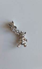 Retired Disney Chamilia Winnie the Pooh & butterfly dangle charm 925 sterling silver