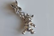 Retired Disney Chamilia Winnie the Pooh &amp; butterfly dangle charm 925 sterling silver