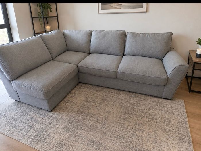 harvey norman grey L shaped corner sofa