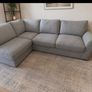 harvey norman grey L shaped corner sofa Image 7