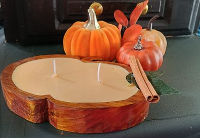 Handcrafted pumpkin candle
