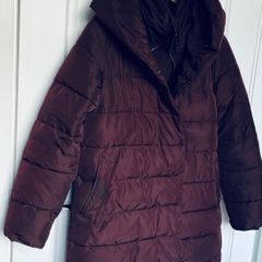 Hobbs burgundy puffer coat