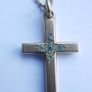 Antique Gold Plated  Cross Pendant Chain Necklace (antique chain clasp) length 17" - 4,7g Image 8