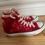 Red Sparkly Converse Boots Image 3