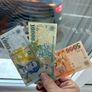 3 Banknotes 1000 5000 10000 lei Romania UNC Image 3