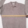 Next Taupe Mushroom Brown Ribbed Button Collar Polo Knit Jumper Mens Size L Image 9