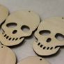 10 x Mini Wooden Skulls / Laser Cut / Scrapbooking Skeleton Jewellery Keyrings Image 4