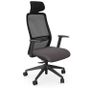 NV High Back Swivel Mesh Chair Black Frame with adjustable arms and headrest Image 8