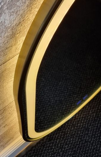 LED Bathroom Mirror 60x90cm Gold Frame Antifog