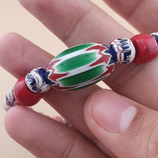 Vintage Venetian Style mix Glass Bead Bracelet