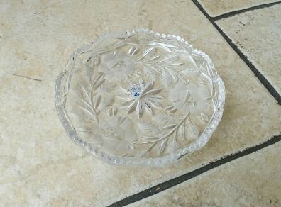 Vintage Limerick Crystal Hand Cut Dish