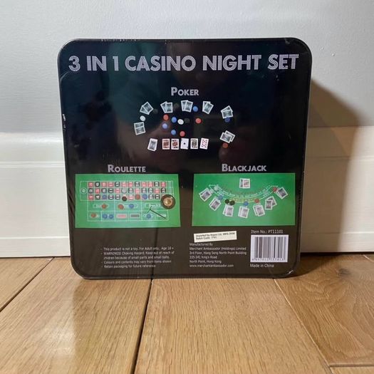 Casino Night Set 3 in 1  Roulette, BlackJack, Poker