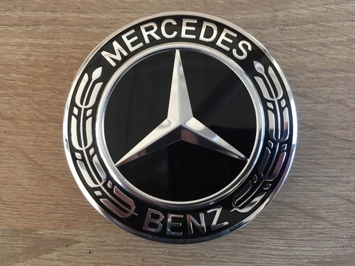 Black 75mm Mercedes wheel Caps 4pcs A1714000025