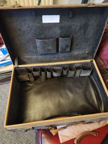 Vintage leather case . Very heavy . stitched.