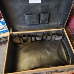 Vintage leather case . Very heavy . stitched.