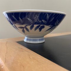 Vintage Imari porcelain blue and white bowl