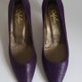 CEFALU Ladies Purple Leather Court Shoes Heels New In Box Size EU37 UK4 CAN POST Image 10