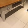 Two tone oak and painted coffee table with two drawers Image 4