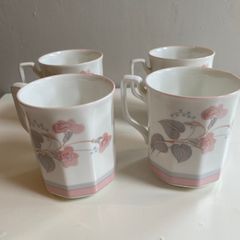 Queens bone china set of four small pretty coffee cups