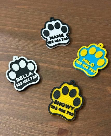 Custom 3d printed Pet Name tag