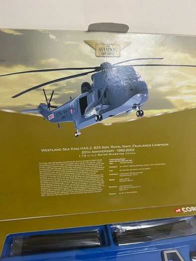 Corgi 1/72 Westland Sea King HAS2 825 NAS Falklands War 20th Anniversary AA33401 Diecast Model Helicopter Plane
