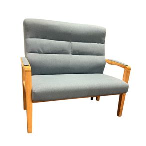 Blue/Pine 2 Seater Chair