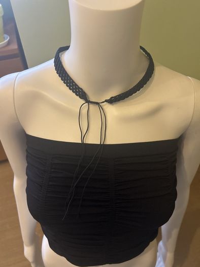 Crochet black necklace