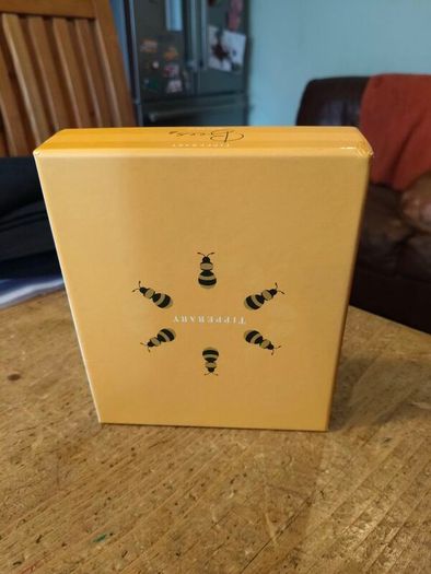 set of four Bee Dessert Forks is by Tipperary Crystal. new in box
